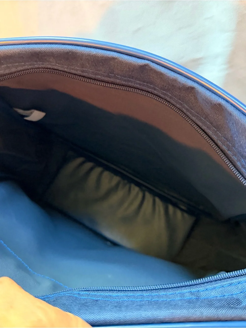 Vintage 1970s RARE NWT Pierre Cardin Blue Nylon Messenger Bag